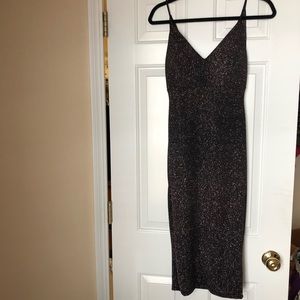 Black and gold sparkly dress